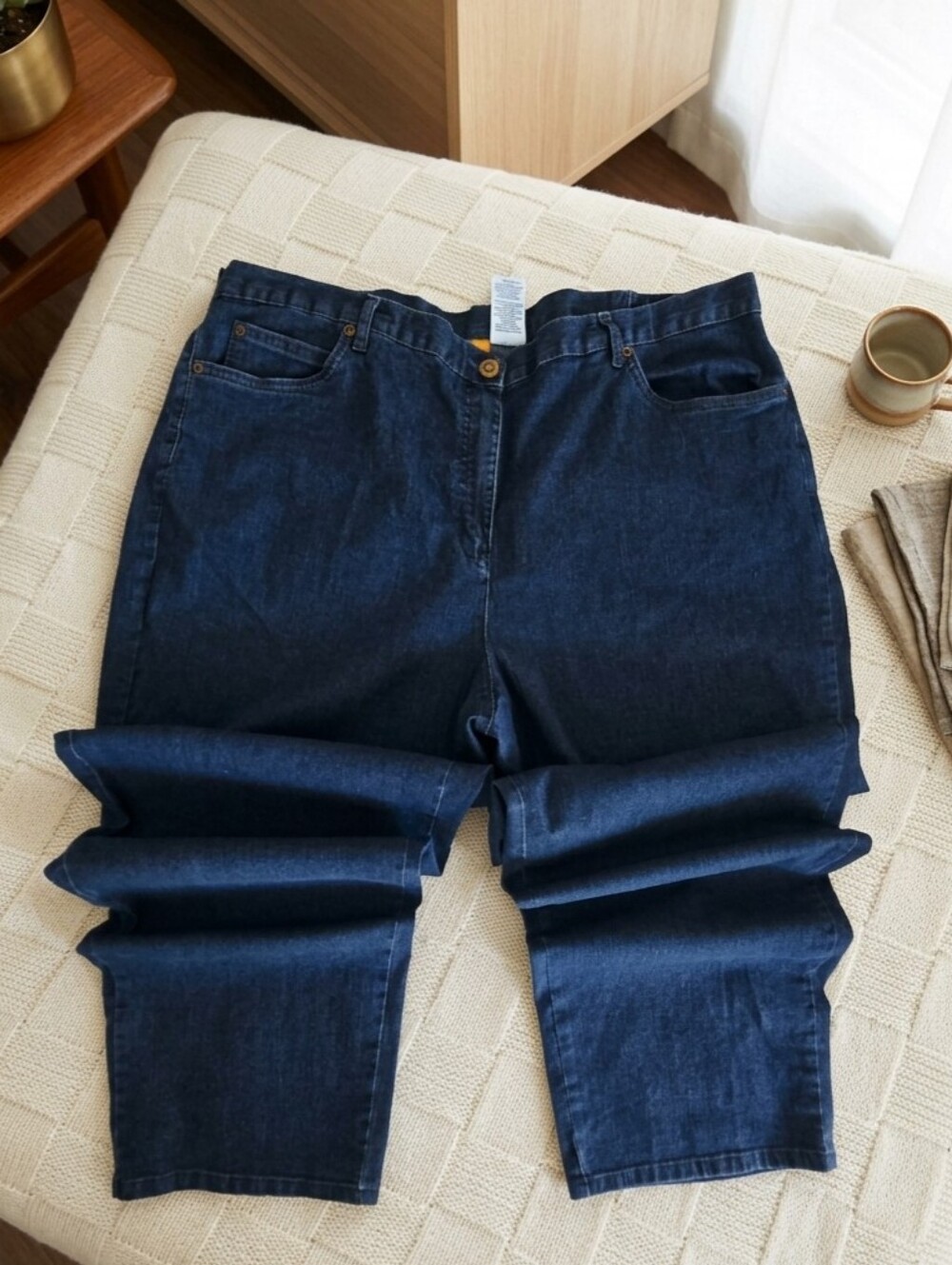 Ruby Rd Woman Dark Wash Comfort Stretch Denim Jeans Plus Size 20W NWOT